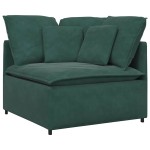 vidaXL Canapea modulară cu perne, verde închis, catifea vidaXL Canapea modulară cu perne, verde închis, catifea