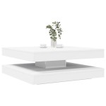 vidaXL Măsuță cafea rotativă 360 grade, alb 90x90x34,5 cm vidaXL Măsuță cafea rotativă 360 grade, alb 90x90x34,5 cm
