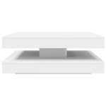 vidaXL Măsuță cafea rotativă 360 grade, alb 90x90x34,5 cm vidaXL Măsuță cafea rotativă 360 grade, alb 90x90x34,5 cm