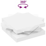 vidaXL Măsuță cafea rotativă 360 grade, alb 90x90x34,5 cm vidaXL Măsuță cafea rotativă 360 grade, alb 90x90x34,5 cm