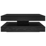 vidaXL Masuta de cafea rotativa 360 de grade stejar negru 90x90x34,5cm