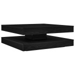 vidaXL Masuta de cafea rotativa 360 de grade stejar negru 90x90x34,5cm