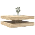 vidaXL Măsuță cafea rotativă 360 grade, stejar sonoma 90x90x34,5 cm vidaXL Măsuță cafea rotativă 360 grade, stejar sonoma 90x90x34,5 cm