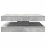 vidaXL Măsuță cafea rotativă 360 grade, gri beton 90x90x34,5 cm vidaXL Măsuță cafea rotativă 360 grade, gri beton 90x90x34,5 cm