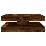 vidaXL Măsuță cafea rotativă 360 grade, stejar fumuriu 90x90x34,5 cm vidaXL Măsuță cafea rotativă 360 grade, stejar fumuriu 90x90x34,5 cm