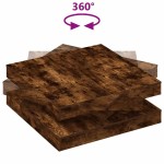 vidaXL Măsuță cafea rotativă 360 grade, stejar fumuriu 90x90x34,5 cm vidaXL Măsuță cafea rotativă 360 grade, stejar fumuriu 90x90x34,5 cm