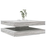 vidaXL Măsuță cafea rotativă 360 grade, sonoma gri 90x90x34,5 cm vidaXL Măsuță cafea rotativă 360 grade, sonoma gri 90x90x34,5 cm