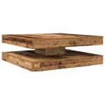 vidaXL Măsuță cafea rotativă 360 grade, lemn vechi 90x90x34,5 cm vidaXL Măsuță cafea rotativă 360 grade, lemn vechi 90x90x34,5 cm