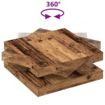 vidaXL Măsuță cafea rotativă 360 grade, lemn vechi 90x90x34,5 cm vidaXL Măsuță cafea rotativă 360 grade, lemn vechi 90x90x34,5 cm