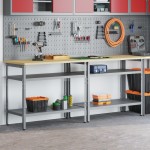 vidaXL Set banc de lucru, 2 piese, gri, oțel vidaXL Set banc de lucru, 2 piese, gri, oțel