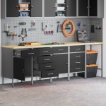 vidaXL Set dulap de lucru/masă de colț, 5 piese, negru, lemn prelucrat vidaXL Set dulap de lucru/masă de colț, 5 piese, negru, lemn prelucrat
