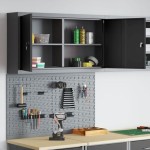 vidaXL Set dulap unelte & panou cârlige de perete, 3 piese negru metal vidaXL Set dulap unelte & panou cârlige de perete, 3 piese negru metal