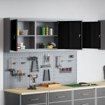 vidaXL Set dulap unelte & panou cârlige de perete, 5 piese negru metal vidaXL Set dulap unelte & panou cârlige de perete, 5 piese negru metal