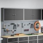 vidaXL Set dulap unelte & panou cârlige de perete, 6 piese negru metal vidaXL Set dulap unelte & panou cârlige de perete, 6 piese negru metal