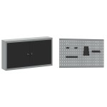 vidaXL Set de banc de lucru 5 piese din oțel negru