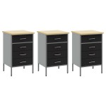 vidaXL Set banc de lucru, 8 piese, negru, oțel vidaXL Set banc de lucru, 8 piese, negru, oțel