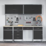vidaXL Set banc de lucru, 10 piese, negru, oțel vidaXL Set banc de lucru, 10 piese, negru, oțel