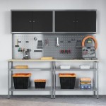 Set banc de lucru 8 piese Gri Oțel Set banc de lucru 8 piese Gri Oțel