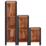 vidaXL Raft pentru cărți 3 pcs Maro 50 x 30 x 110 cm