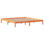 vidaXL Pat cu bibliotecă fără saltea maro 180x200 cm lemn masiv de pin