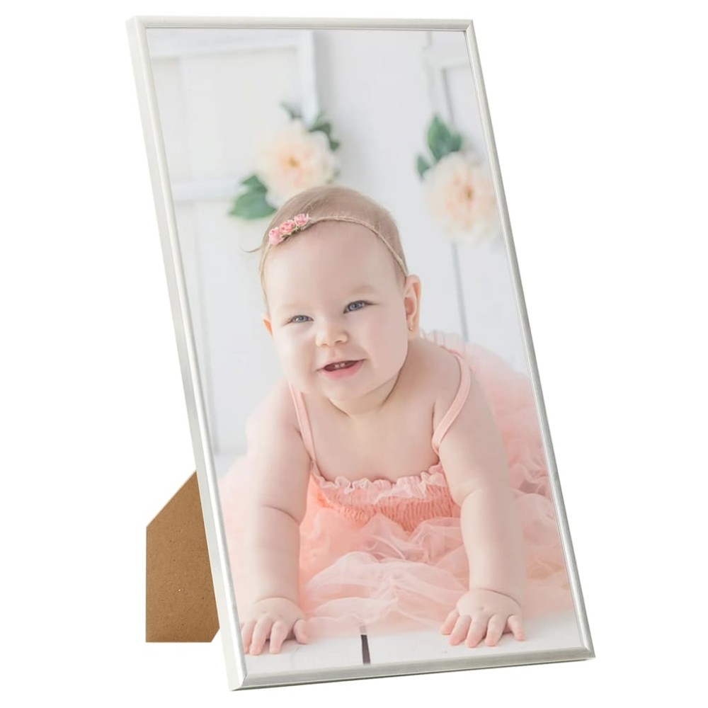 vidaXL Rame foto colaj pentru masă 3 buc. argintiu 13x18 cm MDF