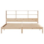 vidaXL Pat cu bibliotecă fără saltea, 200x200 cm, lemn masiv de pin