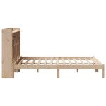 vidaXL Pat cu bibliotecă fără saltea, 160x200 cm, lemn masiv de pin