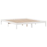 vidaXL Pat cu bibliotecă fără saltea, 180x200 cm, lemn masiv de pin