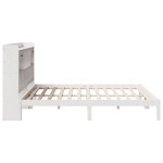 vidaXL Pat cu bibliotecă fără saltea, 180x200 cm, lemn masiv de pin