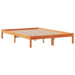 vidaXL Pat cu bibliotecă fără saltea maro 160x200 cm lemn masiv de pin