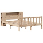 vidaXL Pat cu bibliotecă fără saltea, 120x200 cm, lemn masiv de pin vidaXL Pat cu bibliotecă fără saltea, 120x200 cm, lemn masiv de pin
