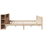 vidaXL Pat cu bibliotecă fără saltea, 200x200 cm, lemn masiv de pin