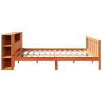 vidaXL Pat cu bibliotecă fără saltea maro 180x200 cm lemn masiv de pin