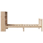 vidaXL Pat cu bibliotecă fără saltea, 90x190 cm, lemn masiv de pin vidaXL Pat cu bibliotecă fără saltea, 90x190 cm, lemn masiv de pin