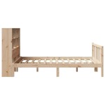 vidaXL Pat cu bibliotecă fără saltea, 140x200 cm, lemn masiv de pin
