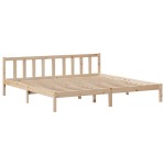 vidaXL Pat cu bibliotecă fără saltea, 180x200 cm, lemn masiv de pin