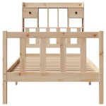 vidaXL Pat cu bibliotecă fără saltea, 90x190 cm, lemn masiv de pin vidaXL Pat cu bibliotecă fără saltea, 90x190 cm, lemn masiv de pin