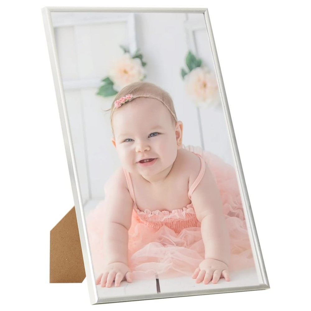 vidaXL Rame foto colaj de masă 5 buc. argintiu 21x29,7 cm MDF
