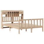 vidaXL Pat cu bibliotecă fără saltea, 140x190 cm, lemn masiv de pin vidaXL Pat cu bibliotecă fără saltea, 140x190 cm, lemn masiv de pin