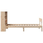 vidaXL Pat cu bibliotecă fără saltea, 90x200 cm, lemn masiv pin vidaXL Pat cu bibliotecă fără saltea, 90x200 cm, lemn masiv pin