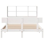 vidaXL Cadru de pat fără saltea, alb, 120x200 cm, lemn masiv pin vidaXL Cadru de pat fără saltea, alb, 120x200 cm, lemn masiv pin
