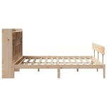 vidaXL Pat cu bibliotecă fără saltea, 180x200 cm, lemn masiv de pin