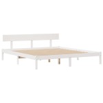 vidaXL Pat cu bibliotecă fără saltea, 180x200 cm, lemn masiv de pin