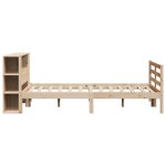 vidaXL Pat cu bibliotecă fără saltea, 150x200 cm, lemn masiv de pin