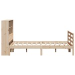 vidaXL Pat cu bibliotecă fără saltea, 140x200 cm, lemn masiv de pin
