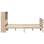 vidaXL Pat cu bibliotecă fără saltea, 150x200 cm, lemn masiv de pin