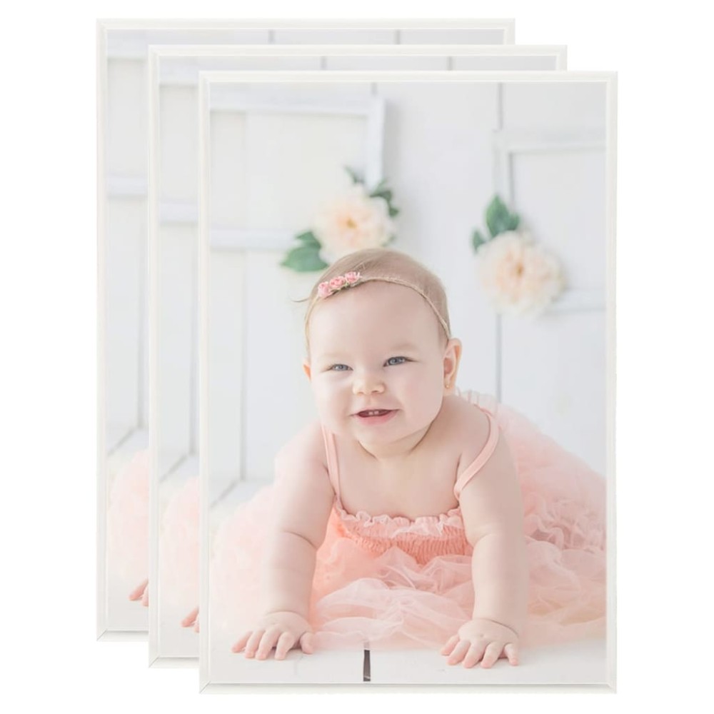 vidaXL Rame foto colaj pentru perete/masă 3 buc. argintiu 70x90 cm MDF