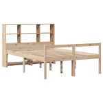 vidaXL Pat cu bibliotecă fără saltea, 140x200 cm, lemn masiv de pin vidaXL Pat cu bibliotecă fără saltea, 140x200 cm, lemn masiv de pin