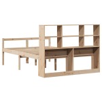 vidaXL Pat cu bibliotecă fără saltea, 140x200 cm, lemn masiv de pin vidaXL Pat cu bibliotecă fără saltea, 140x200 cm, lemn masiv de pin