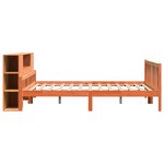 vidaXL Pat cu bibliotecă fără saltea maro ceruit 180x200 cm lemn masiv